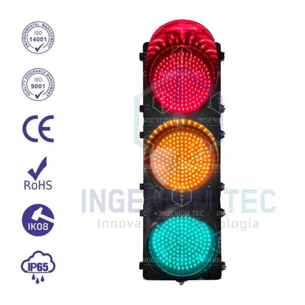 Semáforo Vehicular 1C/3L de 300mm