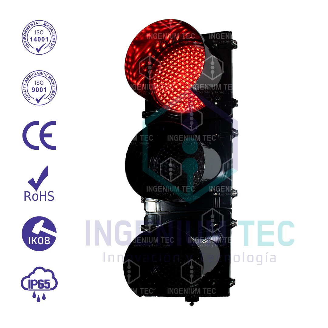 Semáforo Vehicular 1C/3L de 300mm Modelo Fresnel - Image 2
