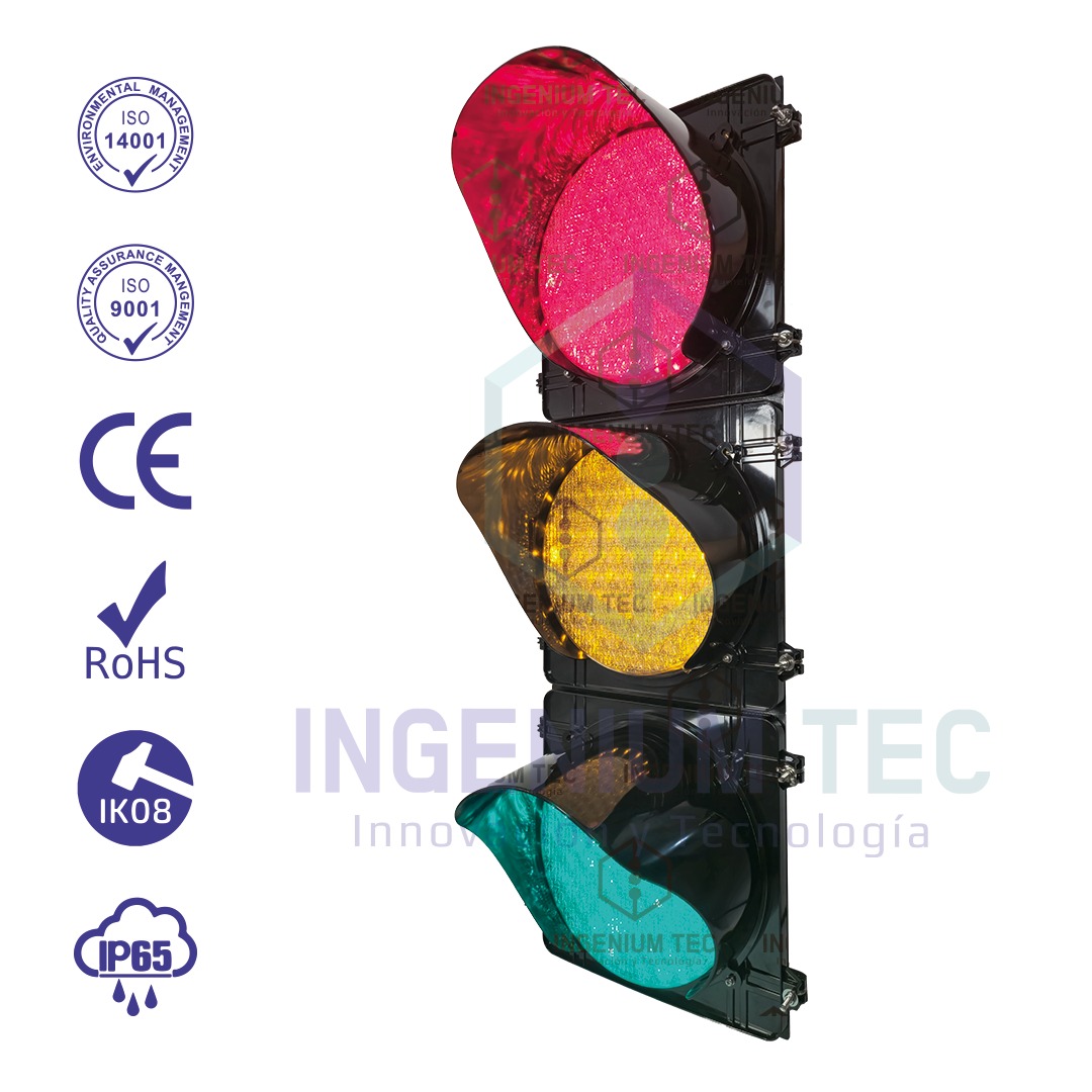 Semáforo Vehicular 1C/3L de 300mm Modelo Prismático - Image 3