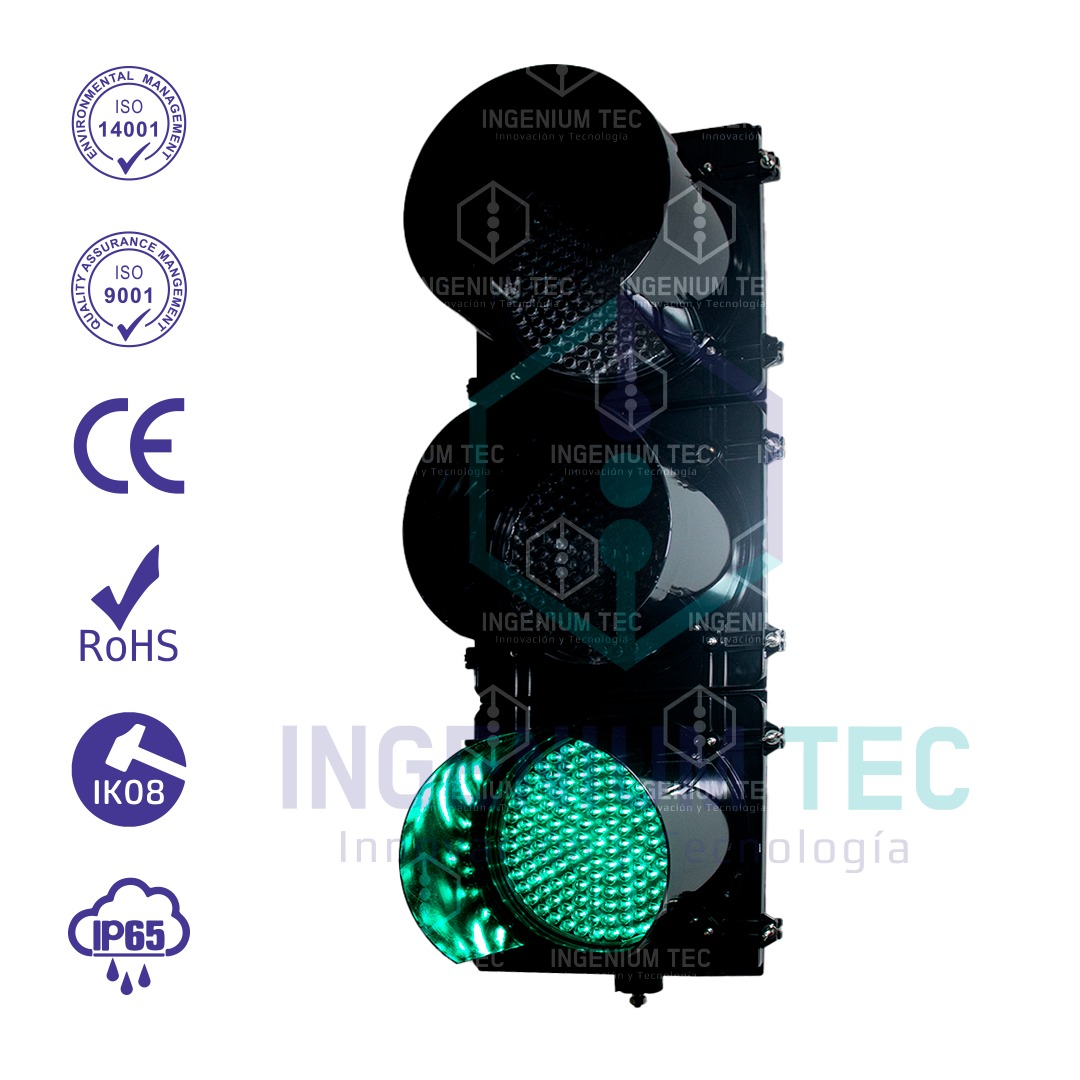 Semáforo Vehicular 1C/3L de 300mm Modelo Fresnel - Image 4