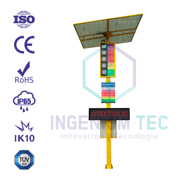 Solmáforo con Sistema Fotovoltaico