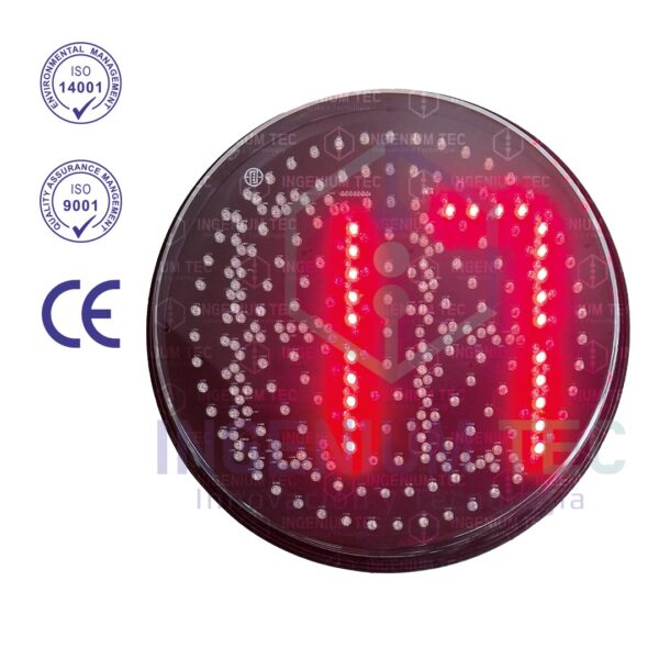 Óptica Contador Led Rojo, Verde y Bola Amarilla 300mm
